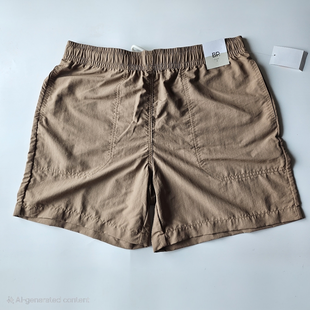 bp Tan Flat Front Shorts Lightweight Casual